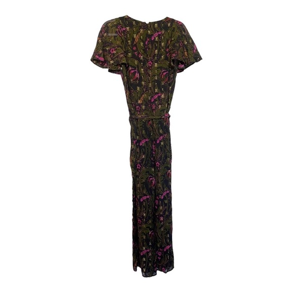 Anthropologie Floral Jumpsuit - Green and Pink - Picture 11 of 15